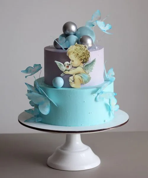 Торт на крестины “Ангел”