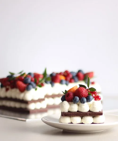 Начинка “Шоколадные коржи, ванильный крем”