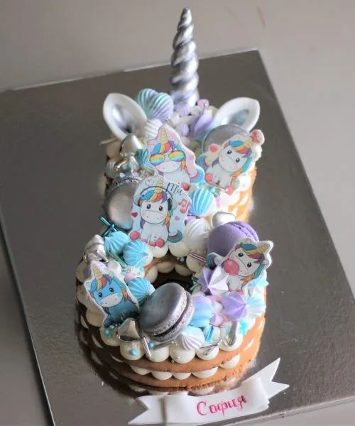 Торт Цифра Единорог 567