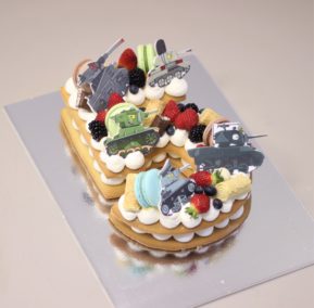 Торт Цифра Танки 570