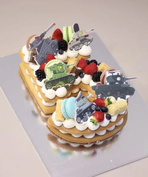 Торт Цифра Танки 570