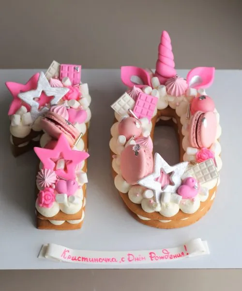 Торт Цифра Единорог 1663