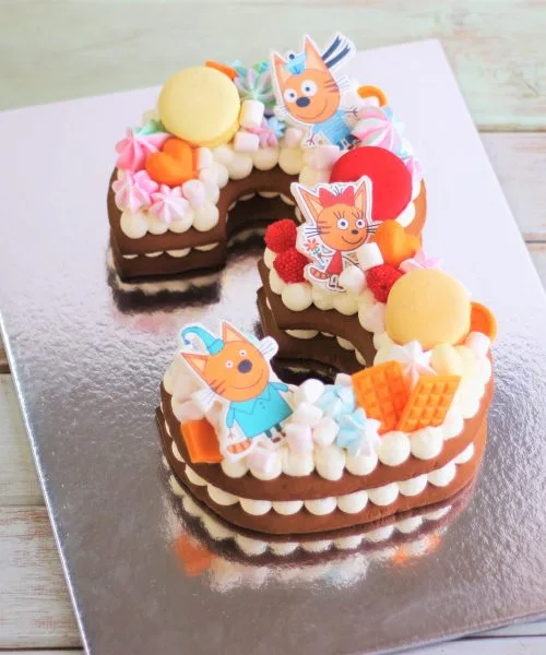 Торт Цифра Три Кота 573