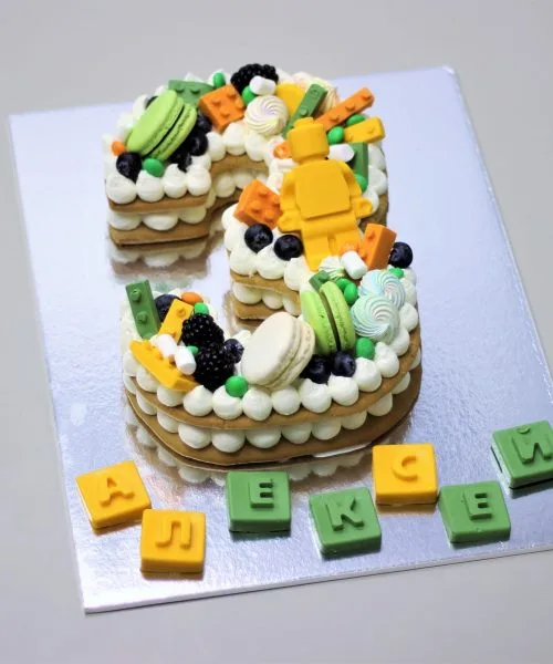 Торт Цифра Лего 580