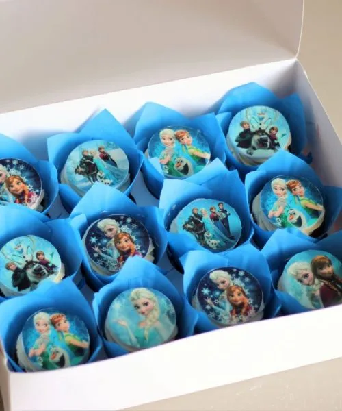 Кап-кейк Холодное Сердце Анна И Эльза 670