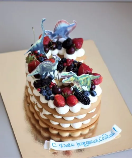 Торт Цифра Динозавры 1221