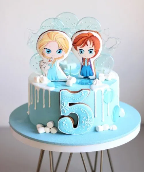 Торт Холодное Сердце Анна И Эльза 1291