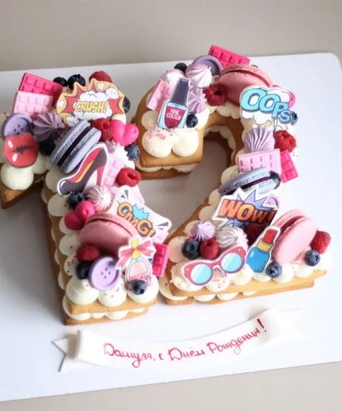 Торт Цифра Девчачья 1392