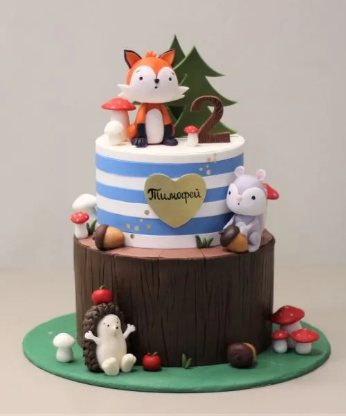 Торт Лес Зверята1618