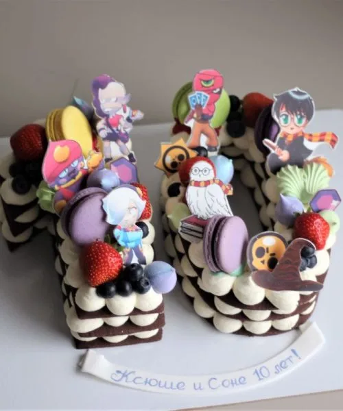 Торт Цифра Бравл Старс & Гарри Поттер 1740