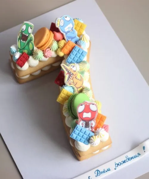 Торт Цифра Монстрики 2836