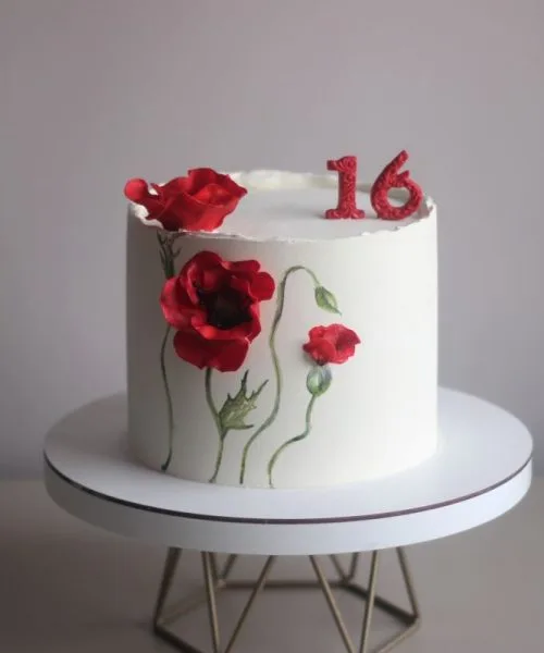 Торт Цветы 2866