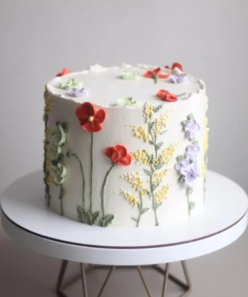 Торт Кремовые Цветы 3203