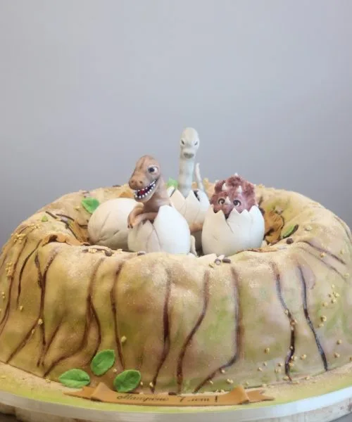 Торт Вулкан Динозавры 3497