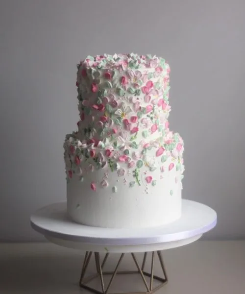 Торт Кремовые Цветы 3506