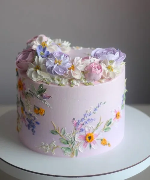 Торт Кремовые Цветы 3431