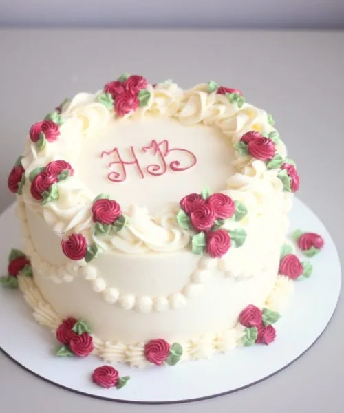 Торт Кремовые Цветы 3529