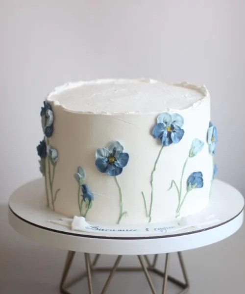 Торт Кремовые Цветы 3495