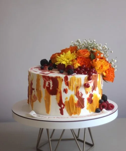 Торт Цветы 3558