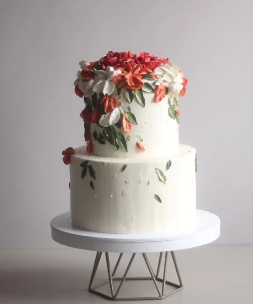 Торт Кремовые Цветы 3601