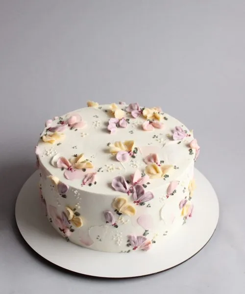 Торт Кремовые Цветы 3616