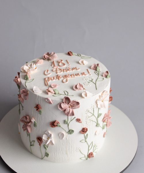 1Торт С Цветами Кремовыми 3661