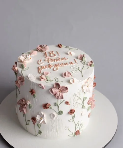 1Торт С Цветами Кремовыми 3661